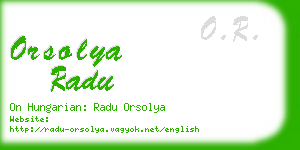 orsolya radu business card
